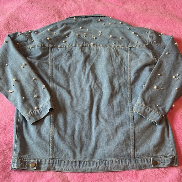 Pearl Studded XL Jean Jacket - Picture 7 of 9